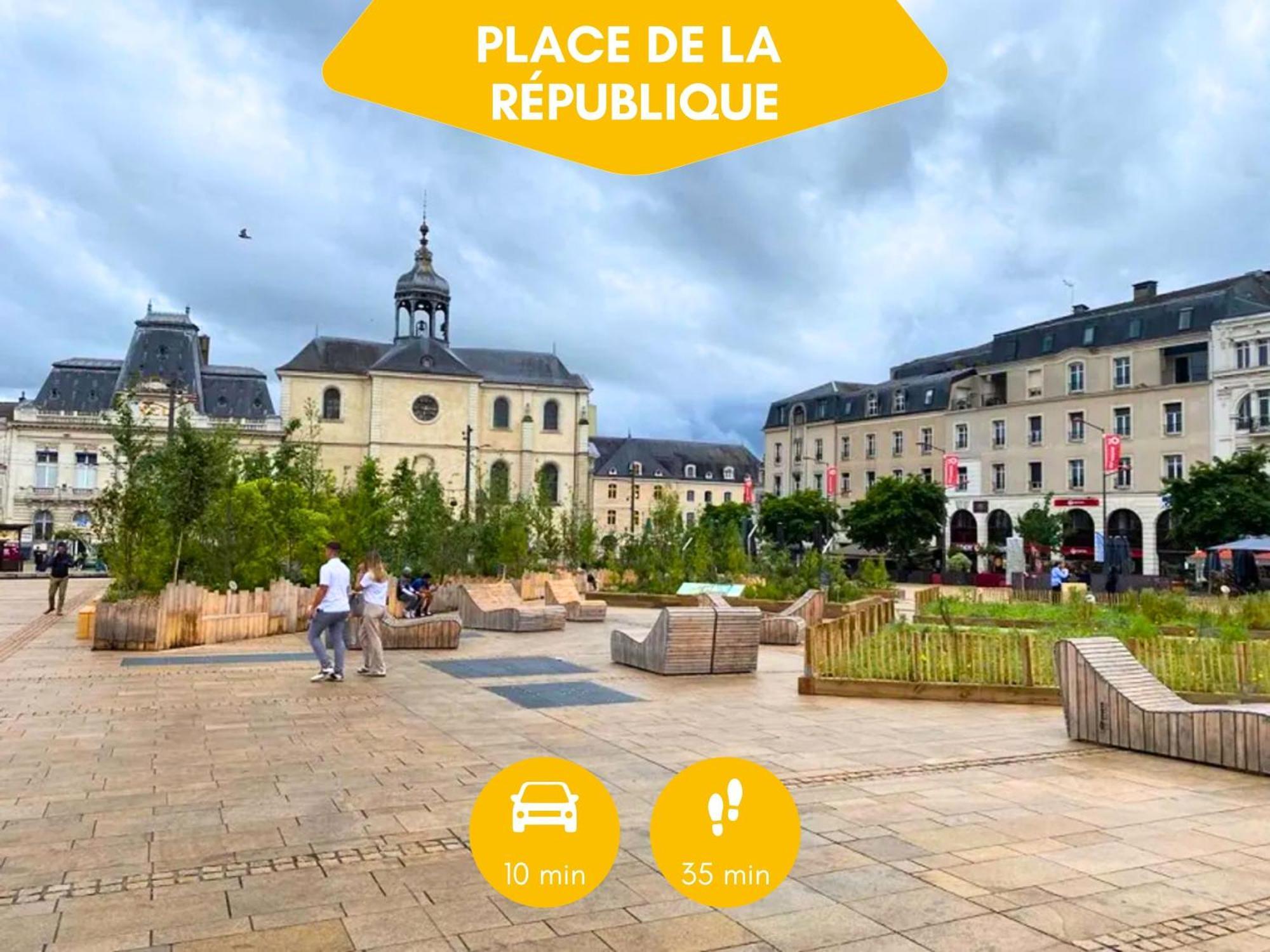Ideal Groupe - Grands Espaces - 4 Chambres - Parking Gratuit - Proche Centre, Gare & Transports - Wifi - Offre Special De Reduction Jusqu'A -50 لو مان المظهر الخارجي الصورة